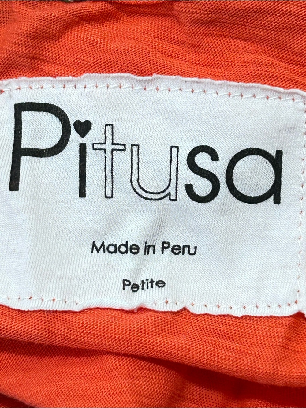 Pitusa Inca Pima Cotton Modal Beach Dress Coverup Orange Petite - Picture 8 of 10